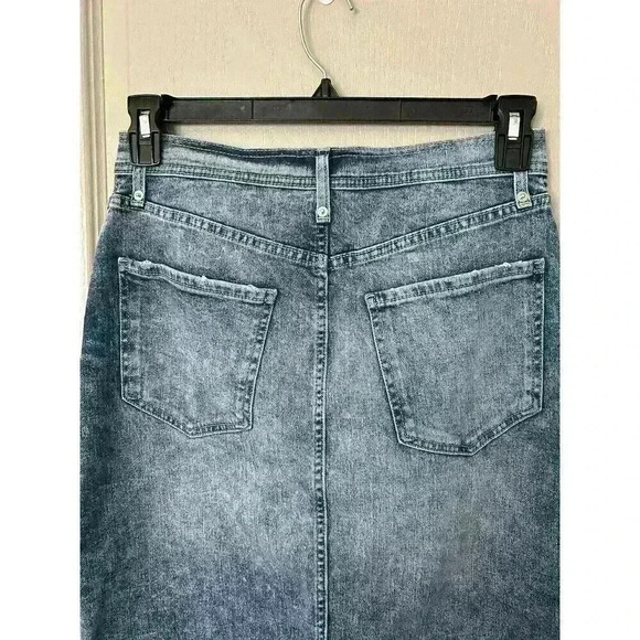 Sam Edelman KORI HIGH RISE MIDI SKIRT Size 28. Jean Skirt, Fall, Split Front, - Picture 11 of 15